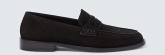 Manolo Blahnik Perry suede penny loafers