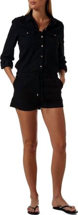 Melissa Odabash Honour Relaxed Fit Romper In Black