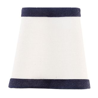Ballard Designs Layna Chandelier Shade - White with Navy - Ballard Designs