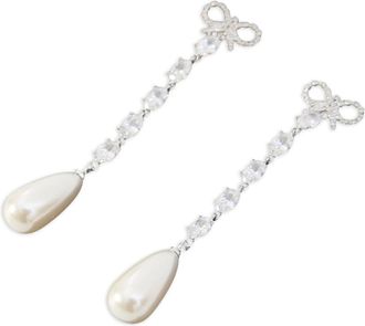 Self Portrait Bow Pearl Droplet Gioielli Silver-Donna