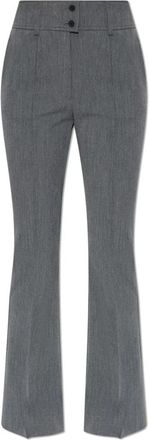 AllSaints Astra Broeken - Dames - Wijde Broeken - Grijs - M - Leer - Broeken