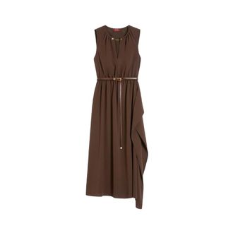 Max Mara Dames, Jurken, Bruin, Maat: M Poliester