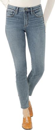 Silver Jeans Co Most Wanted Raw Hem Mid Rise Skinny Jeans in Elenore at Nordstrom, Size 26 X 29