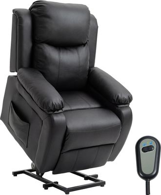 OEM Sill&oacute;n Relax Levanta Personas Sill&oacute;n Elevador Con Control Remoto Reclinaci&oacute;n El&eacute;ctrica 160&deg; Reposapi&eacute;s 76x90x105cm Negro