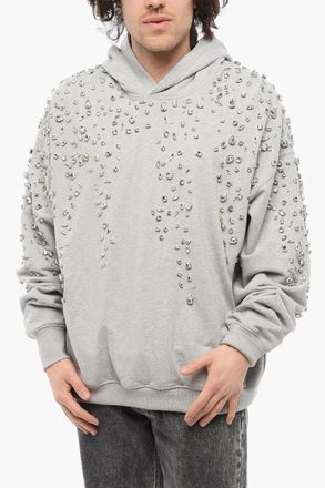1989 STUDIO Felpa Hoodie in Cotone con Gioielli All-Over 1989 Studio
