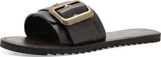AllSaints Ella Slider Womens Sandals Dark Brown : 10.5 M, Leather