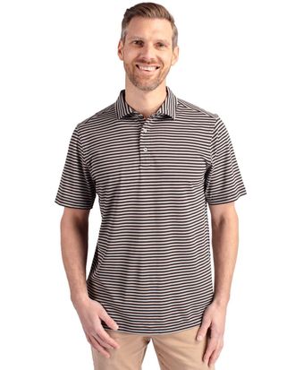 Cutter & Buck Virtue Eco Pique Stripe Recycled Mens Polo Shirt