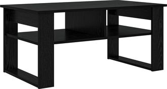 vidaXL Mesa De Caf&eacute; Roble Negro 96 X 54 X 44 Cm Madera De Ingenier&iacute;a Vidaxl