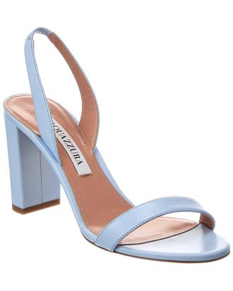 Aquazzura So Nude Block 85 Leather Slingback Sandal