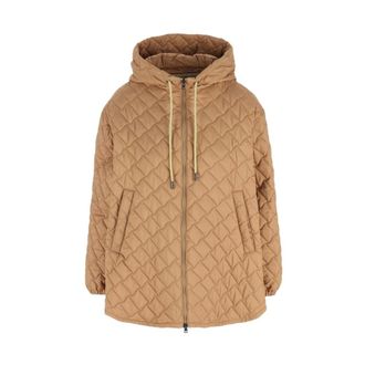 Herno Winter Jackets, female, Brown, Size: S A-shape Down Jacket