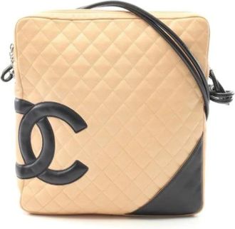Chanel Pre-owned Shoulder Bags, female, Beige, Size: ONE SIZE Pre-owned Fabric shoulder-bags