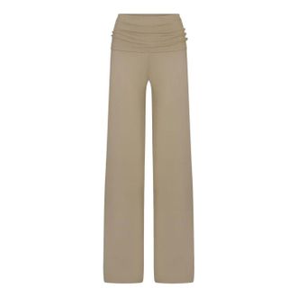 Nike (WMNS) Nike x SKIMS Stretch Knit Foldover Wide Leg Pant Dune PTLEG10176W-DNE