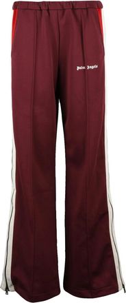Palm Angels Flared Leg Brown Tracksuit Pants With Elastic Waistband