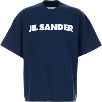 Jil Sander Navy Blue Cotton T Shirt