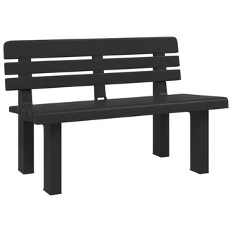 vidaXL Vidaxl - Banco De Jard&iacute;n Polipropileno Gris Antracita 110x52x71 Cm