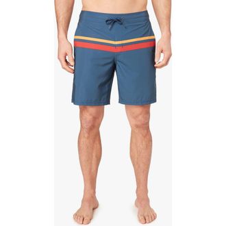 Fair Harbor The Ozone Swim Trunks in Red Comp Stripe at Nordstrom Rack, Size Xx-Large