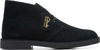Clarks Desert Boot Evo Su&egrave;de Schoen - Heren - Veterlaarzen - Zwart - 44 1/2 EU - Su&egrave;de - Schoenen