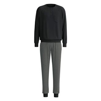 CALIDA Pigiama con Polsini Relax Cosy Vibes 4 - - Nightwear & Lounge - Uomo - Nero - M