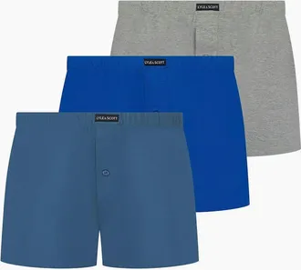 Lyle & Scott Lyle And Scott Mens Temi Jersey 3 Pack Boxers - Multi/Blue - Size: 2X large