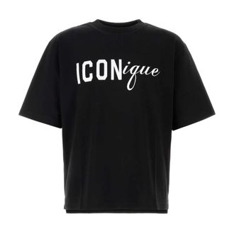 Dsquared2 T-Shirts, male, Black, Size: XL Loose Fit T-Shirt