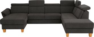 HOME AFFAIRE Wohnlandschaft »Conville U-Form« Kopfteilverstellung wahlweise mit Bettfunktion und Bettkasten