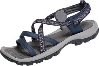 Generic Womens Walking Sandals Casual Open Toe Hiking Shoes Stylish Classic Breathable Non-Slip Comfortable Outdoor Sports Sandals Trekking Summer