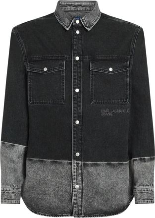 Karl Lagerfeld Camicia con effetto sfumato - Nero