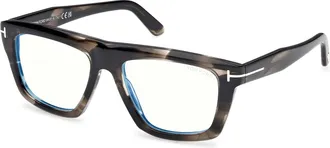 Tom Ford Blue Light Block Square Unisex Eyeglasses FT6059-B 056 54