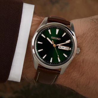 Seiko Uhren - Seiko Herren Uhr Braun SUR449P1 - Gr. unisize - in Silber - für Damen