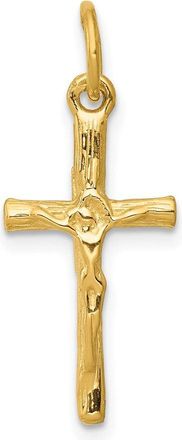 Diamond2Deal 14k Yellow Gold Crucifix Charm Pendant