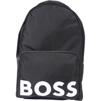 HUGO BOSS Backpacks, male, Black, ONE SIZE, Structured Nylon Backpack in Black