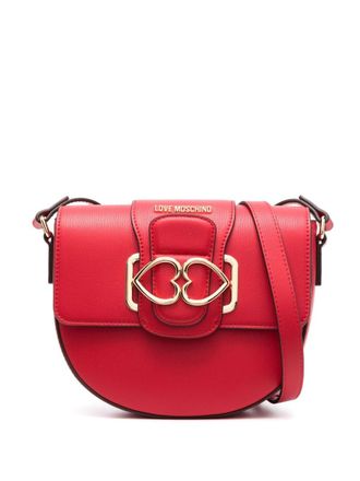 Love Moschino heart-plaque crossbody bag - women - Polyurethane - OS - Red