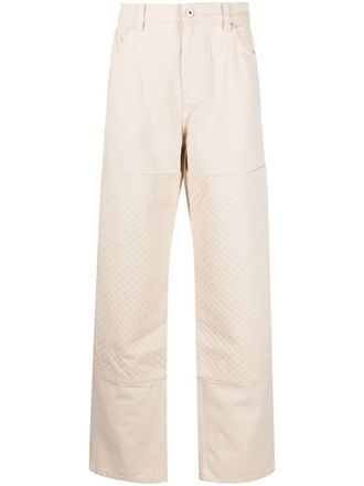 Axel Arigato Grate embossed cotton trousers - Neutrals