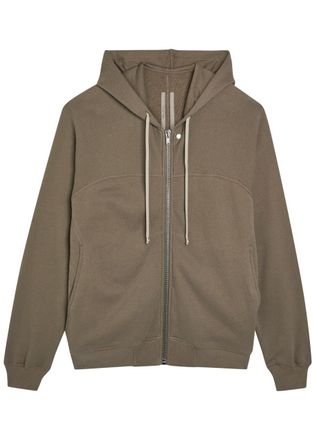 Rick Owens Felpa Hooded Cotton Sweatshirt - Brown - XL