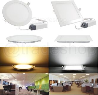 Trade Shop Trade Shop Traesio - Trade Shop - Led Tondo O Quadrato 3 6 12 18 20 25w Ad Fred Calda Neutra - -25 Vatios -cuadrado