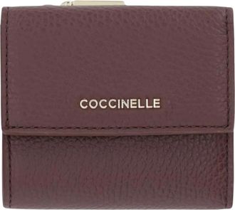 Coccinelle MW5 Metallic Soft Portemonnee - Dames - Portefeuilles - Bruin - ONE Size - Leer - Accessoires