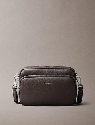 Calvin Klein Logo Pebbled Crossbody Camera Bag