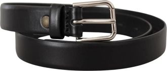 Dolce & Gabbana Leren Riem Klassieke Stijl - Heren - Riemen - Zwart - ONE Size - Leer - Accessoires