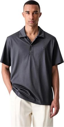 Lacoste Camisa Polo Bordada Cl&aacute;sica de Cuello Abierto de Par&iacute;s - Tops - Hombre - Gris - S