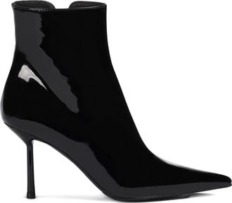 Le Silla 80 mm Bella lakleren enkellaarzen met puntige neus - Zwart