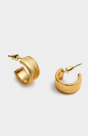 Katie Loxton Ciana Snake Huggie Hoop Earrings in Gold at Nordstrom