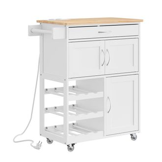 SoBuy Sobuy Carro De Cocina Con Un Caj&oacute;n Blanco 75x37x87cm Moderno Fkw45-e-wn