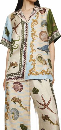 Alemais Bath House Silk Shirt In Multi