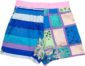Emilio Pucci Silk Printed Shorts Size XXS