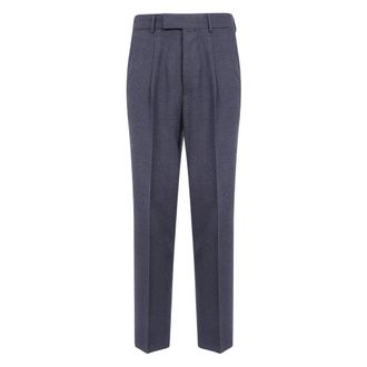 Ermenegildo Zegna Broeken, Heren, Grijs, M, Luxe Maatkleding Regular Broek