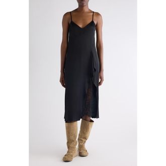 Acne Studios Satin Slipdress in Black at Nordstrom, Size 10 Us