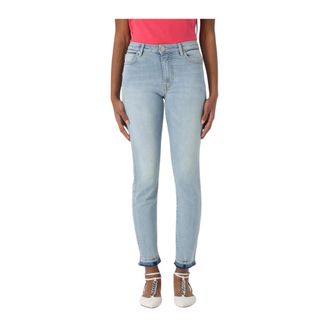 Pinko Frayed Hem Skinny Ankle Jeans