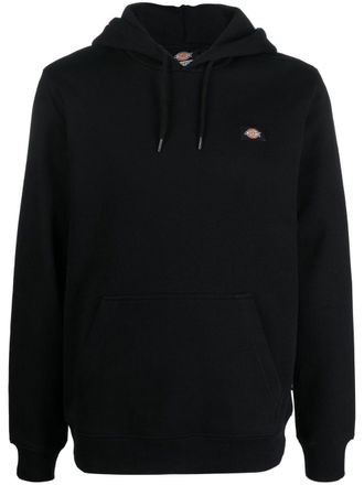 Dickies logo-patch long-sleeve hoodie - men - Cotton/Polyester - S - Black