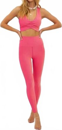 Beach Riot Tayler Ribbed Leggings In Sunset Two Tone