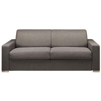 Vente-Unique Vente-unique - Divano letto 4 posti a ribalta letto 160 cm materasso 22 cm Tessuto Memory foam - Antracite - calito